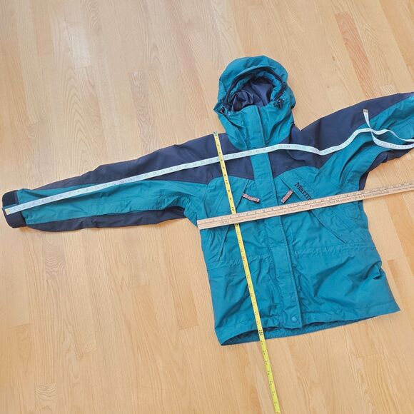 Marmot GORE-TEX Waterproof Shell Vented Hooded Jacket Womens Sz S Ski Winter Vtg - Picture 14 of 14